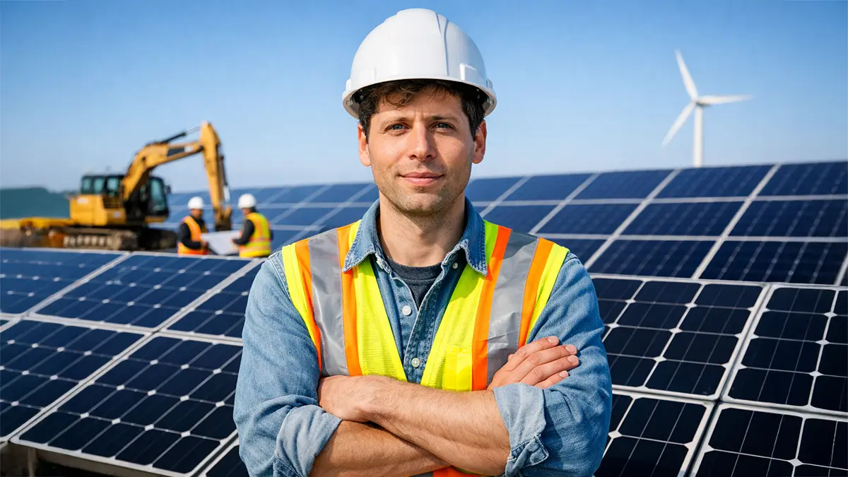 Sam Altman baut Solar Panelle auf